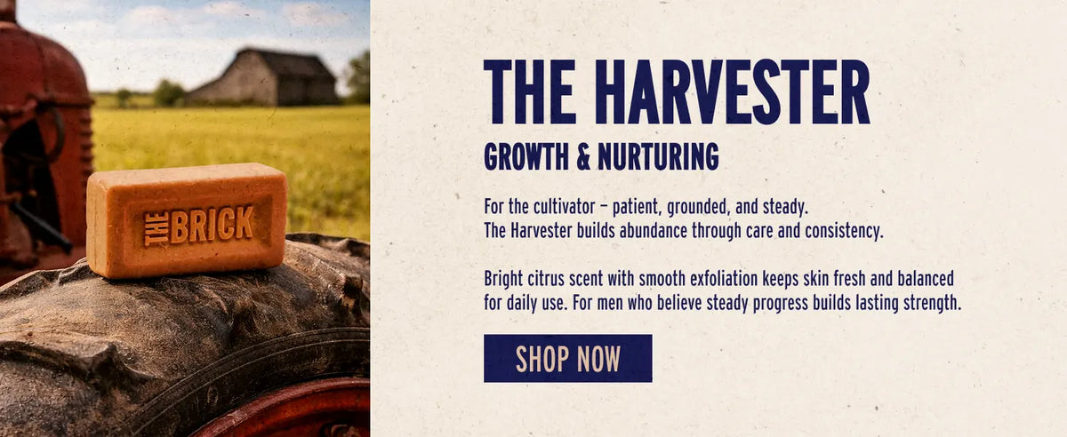 The Brick pH Balanced Bar Soap for Men – Harvester, Citrus, Smooth Grit