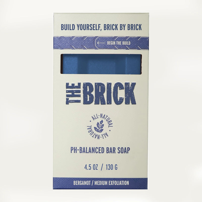 The Brick pH Balanced Bar Soap for Men – Executive, Bergamot, Medium Grit