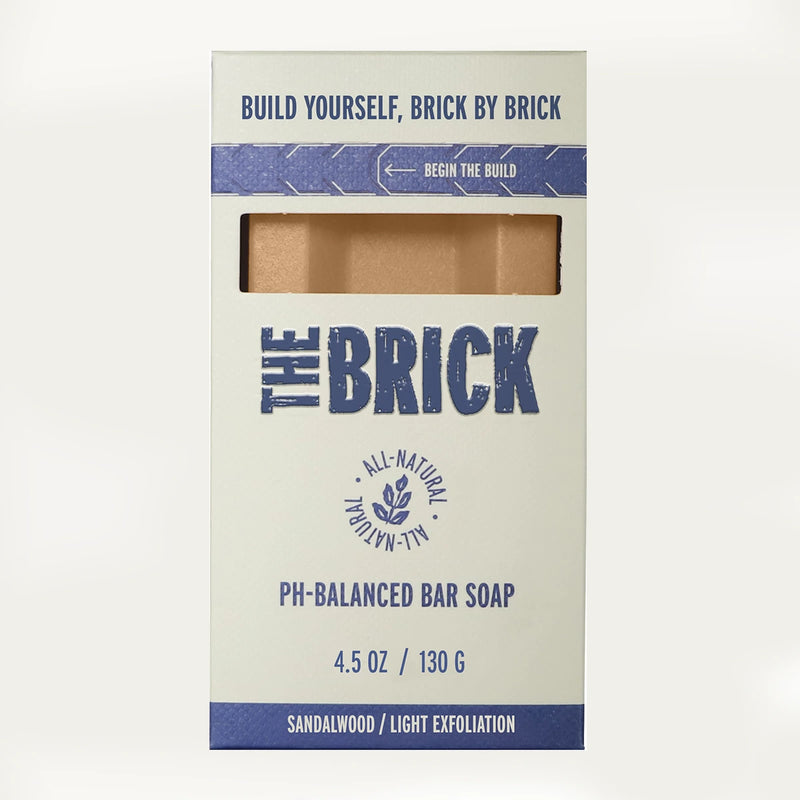 The Brick pH Balanced Bar Soap for Men – Seafarer, Sandalwood, Light Grit