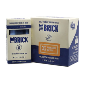 The Brick pH Balanced Bar Soap for Men 3 Pack – Executive, Bergamot Scent