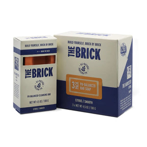 The Brick pH Balanced Bar Soap for Men 3 Pack – Harvester, Citrus Scent