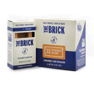 The Brick pH Balanced Bar Soap for Men 3 Pack – Seafarer, Sandalwood Scent