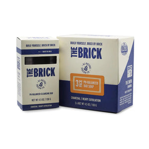 The Brick pH Balanced Bar Soap for Men 3 Pack – Smith, Charcoal Scent