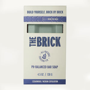 The Brick pH Balanced Bar Soap for Men – Woodsman, Cedarwood, Medium Grit