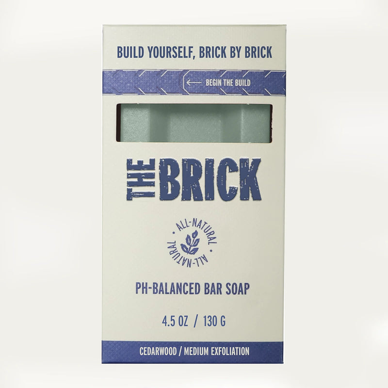 The Brick pH Balanced Bar Soap for Men – Woodsman, Cedarwood, Medium Grit